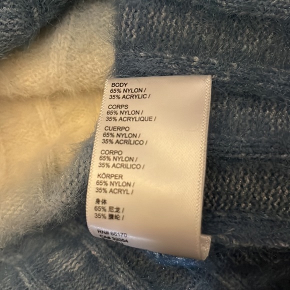 Urban Outfitters sweater Bellini cropped soft knit blue cream M NWT - Picture 12 of 12